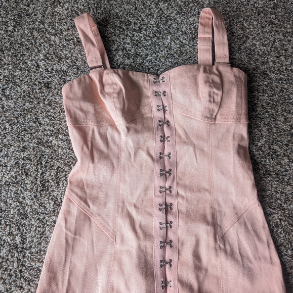 For Love & Lemons Peach Monika Hook Front Dress - Picture 5 of 15